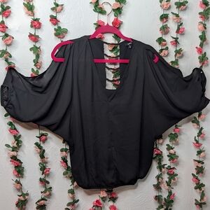 XOXO Elegant Black Women's Blouse